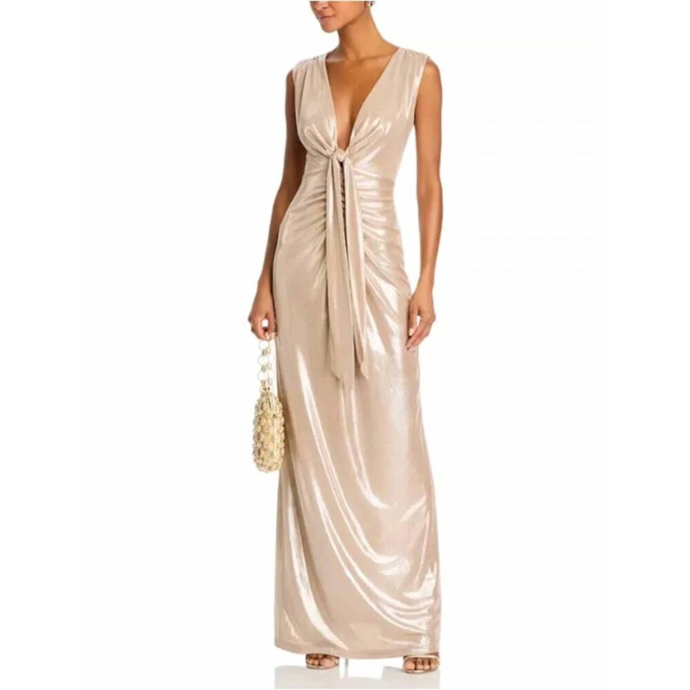 NEW RAMY BROOK breonna gown in gold